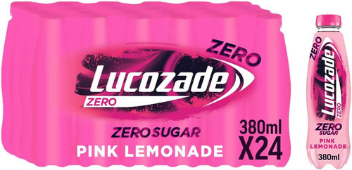 Lucozade zero sugar - free, pink